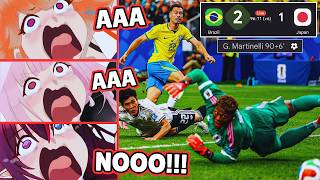Kiara, Calli, and IRyS Lose It After Brazil's Last-Minute Winning Goal Against Japan