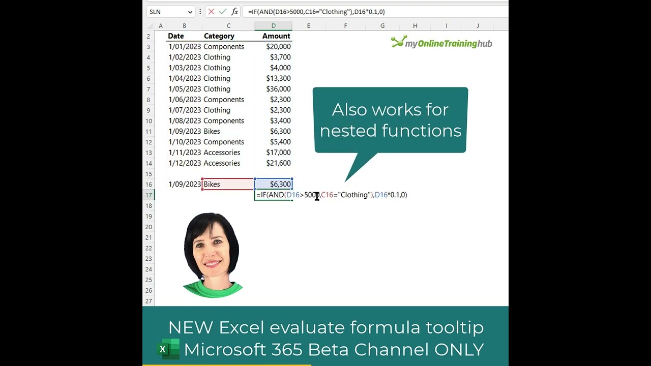 NEW Excel Evaluate Formula Tooltip #shorts