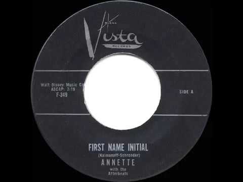 1959 HITS ARCHIVE  First Name Initial   Annette