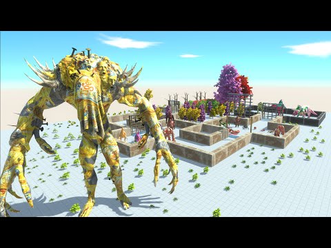 Magic Scourge vs All Faction BOSS Challenge -Colored Animals Races in Animal Revolt Battle Simulator