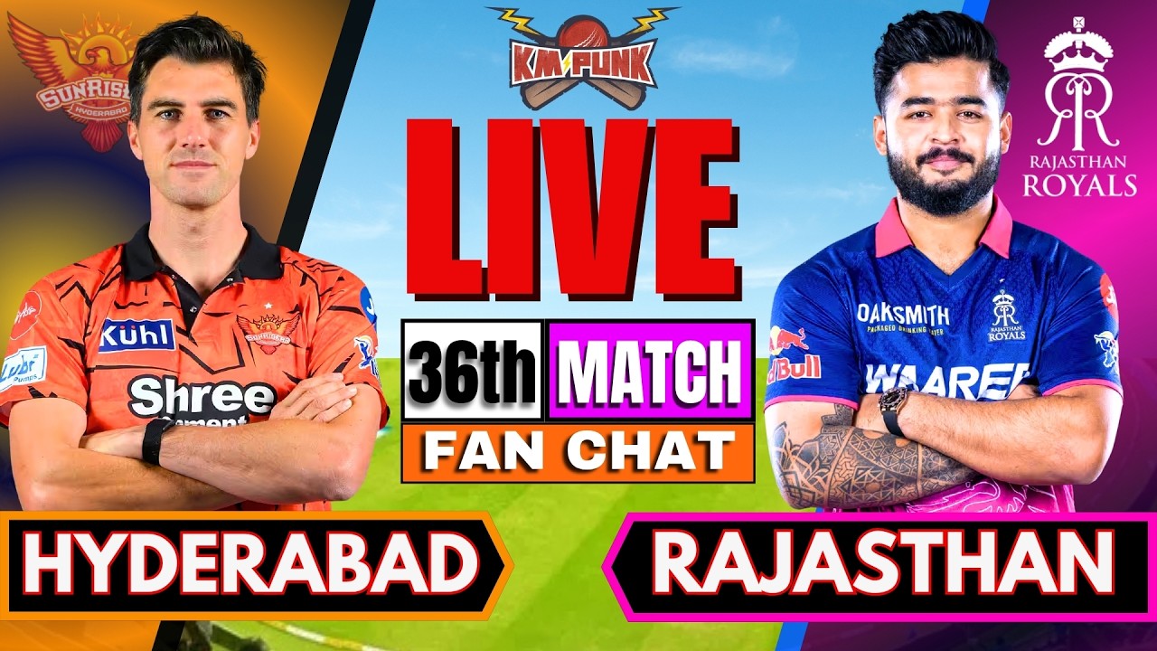 🔴RR vs SRH LIVE: Rajasthan vs Hyderabad, 36th match IPL 2026 | Live IPL 2026 Match Today | SRH vs RR