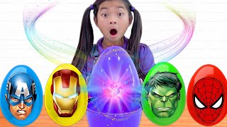 Emma Rescues and Helps Superheroes Friends in Surprise Eggs | Kids Helping Others