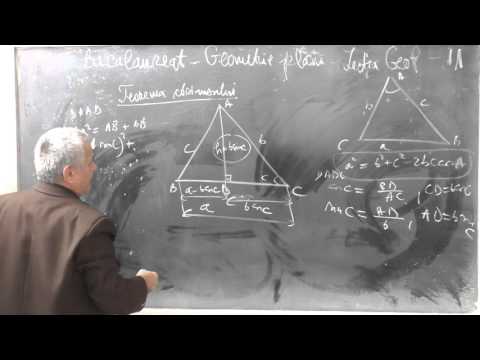 Lectia GEOP  11   - Teorema cosinusului  -   Bacalaureat