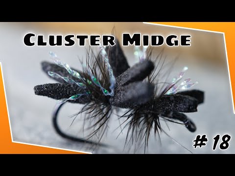 Tying a cluster midge dry fly pattern on Hook # 18 .
