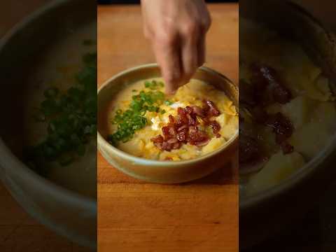 Loaded baked potato SOUP  #cooking #soup #cozy
