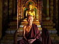 Monk is Meditation in The Buddhist Hall. [ॐ][ॐ]