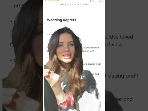 I regret doing this at my wedding