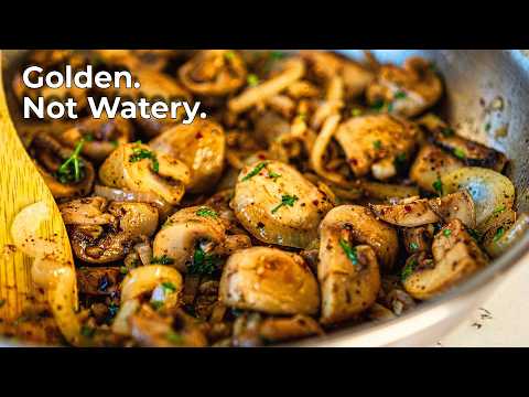 Butter Garlic Mushrooms – Golden, Not Watery! (Perfect Sautéed Mushrooms Every Time)