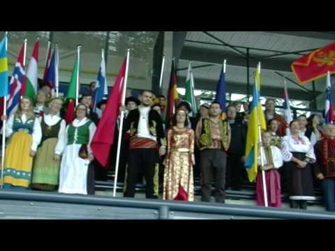 EUROPEAN FESTIVAL FLAG PARADE AND O CANADA