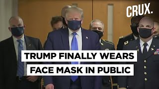 Donald Trump Trolled After He Wears Mask For The First Time In Public - Download this Video in MP3, M4A, WEBM, MP4, 3GP