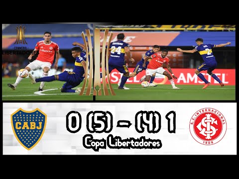 Boca Juniors 0(5) - (4)1 Internacional | Copa Libertadores | Quartos de Final | Resumen