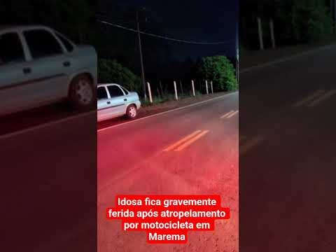Idosa fica gravemente ferida após atropelamento por motocicleta em Marema