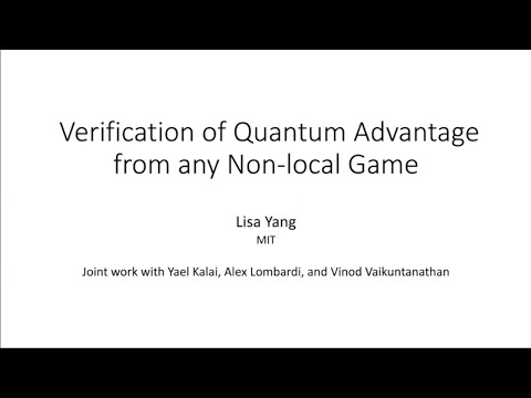 STOC 2023 - Session 9B - Quantum Advantage from Any Non-Local Game