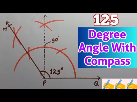 How to Construct 125 Degree Angle with Compass | #125degreeangle
