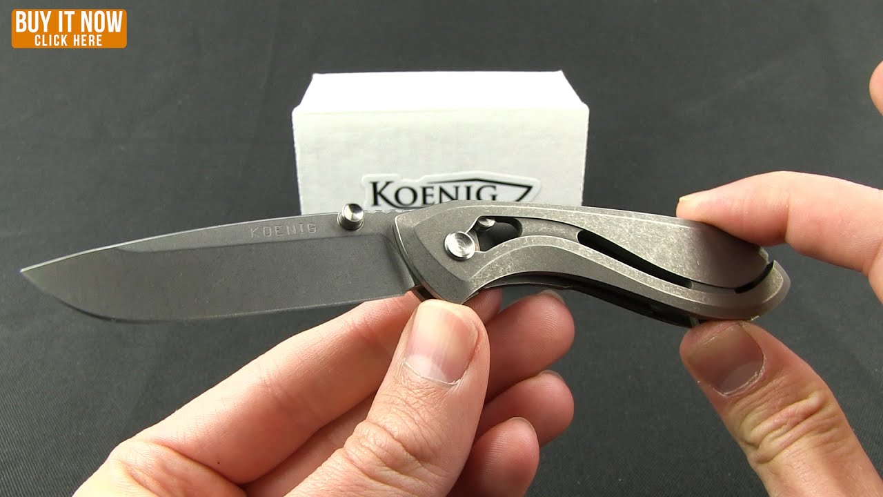 Koenig Knives Zenaida Frame Lock Knife Titanium (2.75" Stonewash)