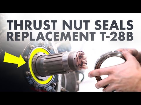 We had to take the prop off the T-28B (thrust nut seals replacement)
