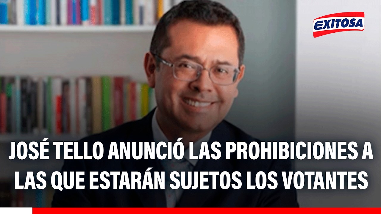 🔴🔵 José Tello anunció las prohibiciones a las que estarán sujetos los votantes el día de mañana
