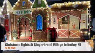 Christmas Lights At Gingerbread Village in Nutley, NJ