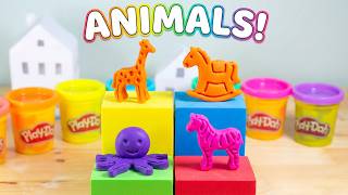 Learning Animals & Colors with Play-Doh! 🎨 Fun Modeling Clay Video for Toddlers