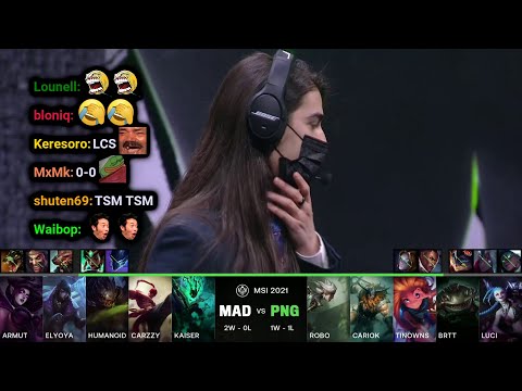 MAD vs PNG | 2021 MSI Groups Day 3 | Twitch VOD with Chat