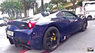 BLUE Ferrari 458 Speciale APERTA SOUNDS in Monaco! by 458MRP