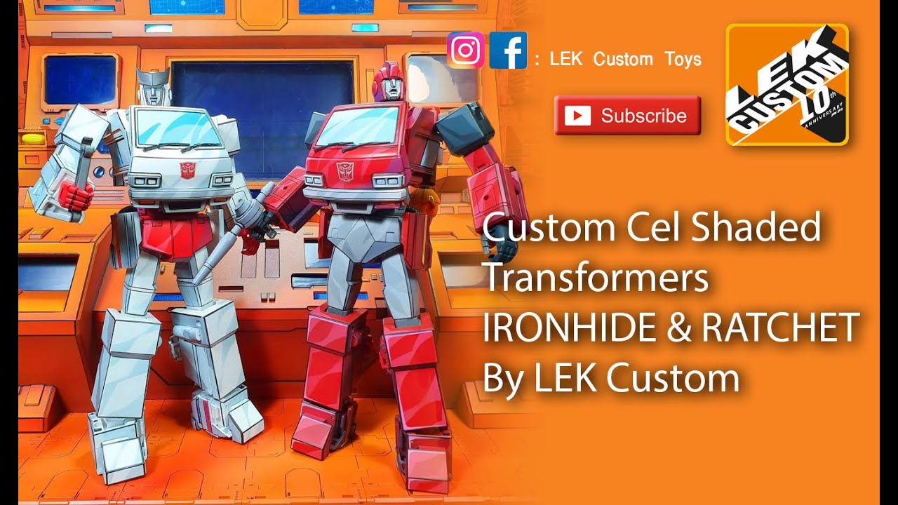 Custom Cel Shaded  Transformers  Ironhide & Ratchet  By LEK Custom