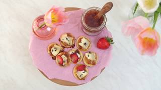 Spring bites recipe with Rosey's Mark rose & strawberry jam