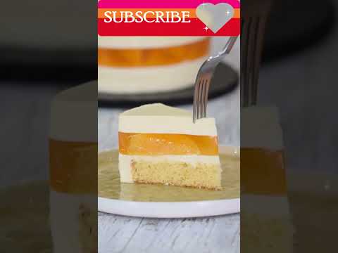 🍰 🎂 🍮 Amazing mousse cake in peach jelly! #shorts #satisfying #asmr
