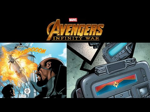 Avengers Infinity War Post Credit Scene -Nick calls Captain Marvel for help