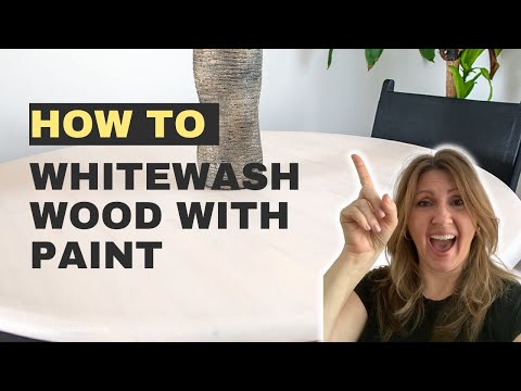 How To Whitewash Wood with Paint Dining Table Makeover