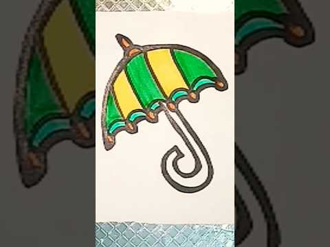 Umbrella drawing and coloring for kids #easydrawing #umbrella
