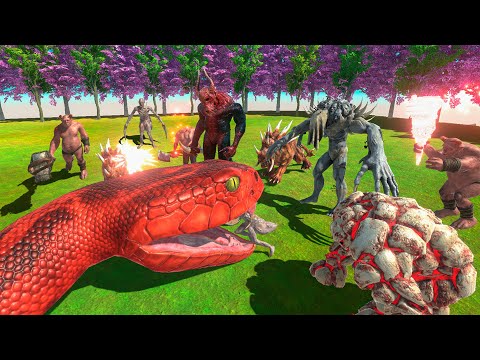 🔥TINANOBOA vs INFERNALS ALL TEAM - Animal Revolt Battle Simulator