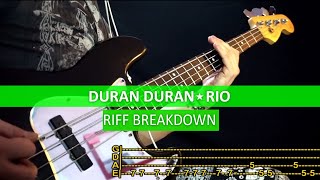 How to play  Duran Duran - Rio - Riff breakdown -Tutorial with TAB