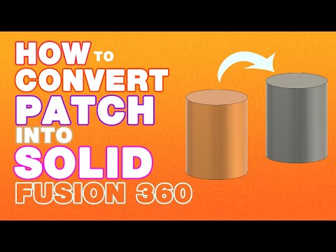TURN SURFACE BODY INTO SOLID BODY IN FUSION|patch workspace|learn fusion 360 in just 5 minutes