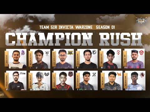 [🔴LIVE] 26K PRIZEPOOL CHAMPION RUSH - GRAND FINAL | TEAM SIR INVICTA WARZONE ft. @Blade_On_Top