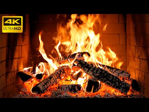 🔥 Camino Accogliente con Fuoco Scoppiettante e Tronchi Luminosi per Natale Rilassante (Fireplace 4K)