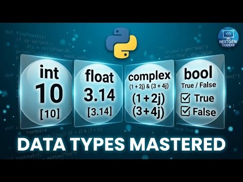 Python Int Float Complex Bool Data Types Session 5