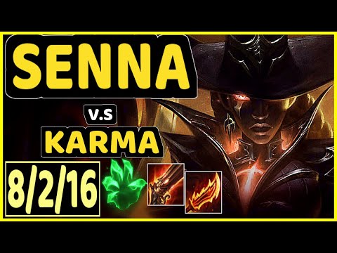 SENNA vs KARMA - 8/2/16 KDA BOTTOM SUPPORT CHALLENGER GAMEPLAY - KR
