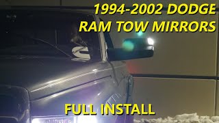 Full Tow Mirror Install: (1994-2002 2nd Gen) Dodge Ram Tow Mirrors (Manual Fold) - Boost Auto Parts