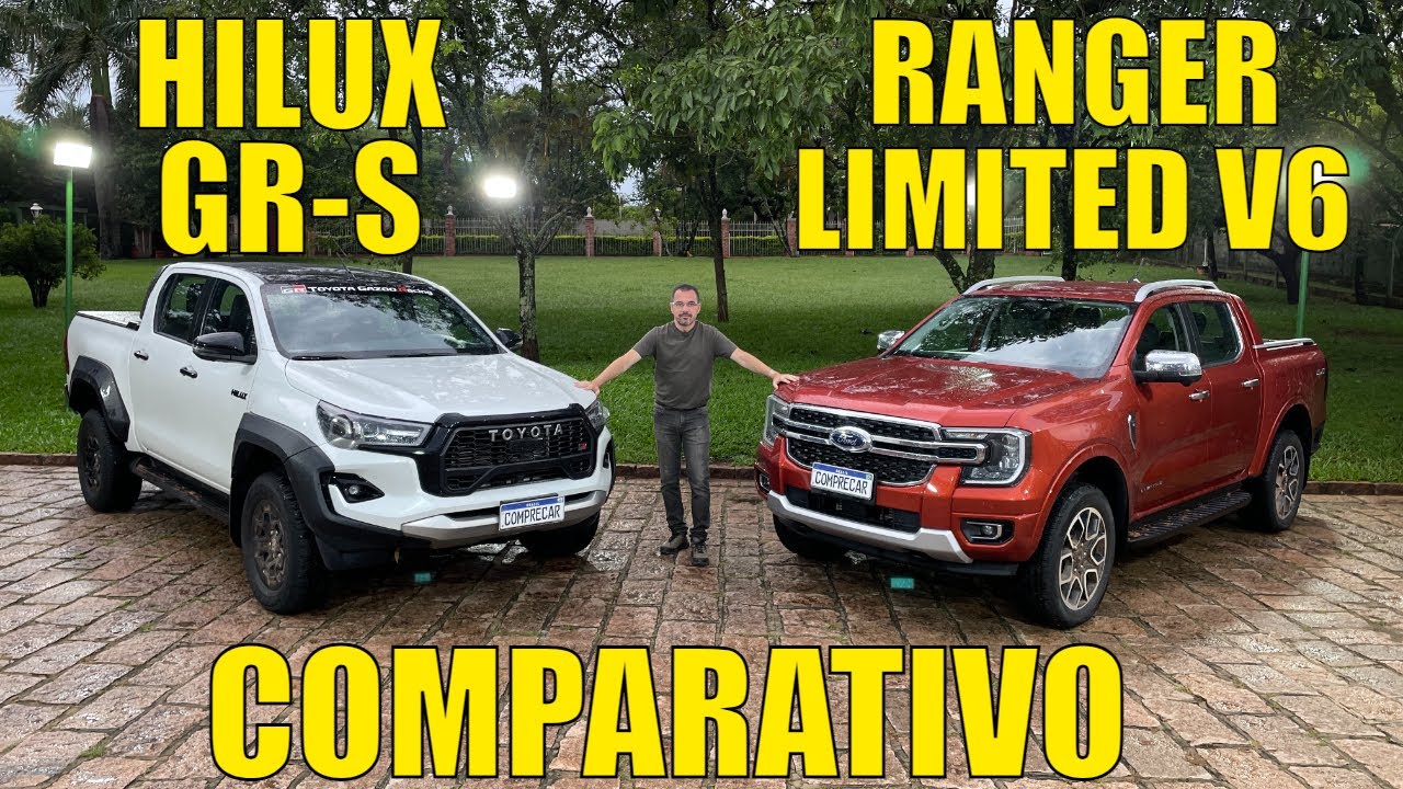Comparativo: Toyota Hilux GR-S x Ford Ranger Limited V6 - Qual picape média é melhor?