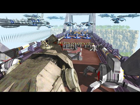 Largest BRIDGE DEFENSE of the Clone Wars! - Men of War: Star Wars Mod