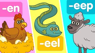 Turn & Learn | Word families that use short and long “e” sounds