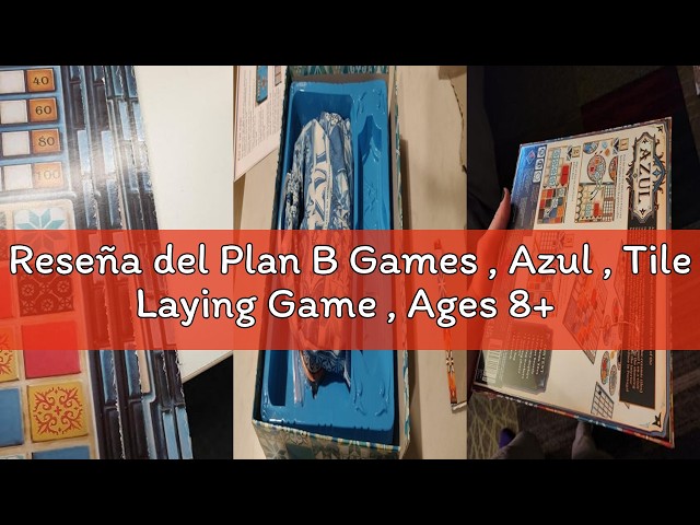 Vídeo relacionado con Plan B Games , Azul , Tile Laying Game , Ages 8+ , 2 to 4 Players , 30 to 45 Minutes Playing Time,Black
