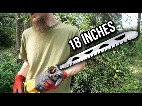 Cutting a Big Tree with a Reciprocating Saw - Yes, It Works.