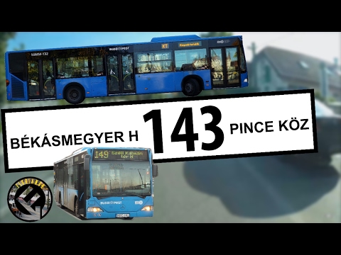Budapest 143-as busz útvonala (Békásmegyer H - Pince köz - Békásmegyer H)
