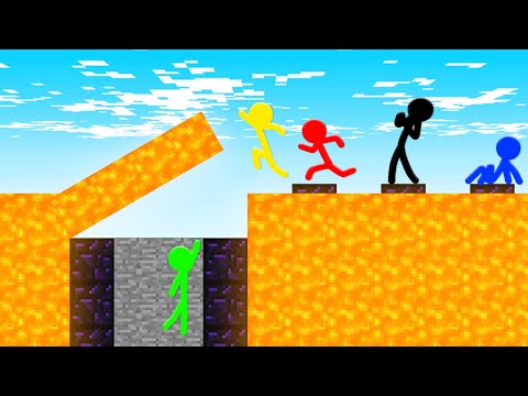 Stickman VS Minecraft: Secret Lava House - AVM Shorts Animation