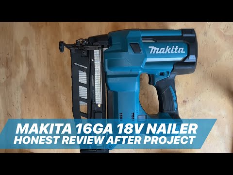 MAKITA akumuliatorinė viniakalė DBN600Z 18V 25-64mm be akumuliatoriaus ir kroviklio video