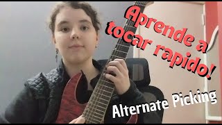 ¡Este simple ejercicio de GUITARRA mejorara tu VELOCIDAD con la pua!