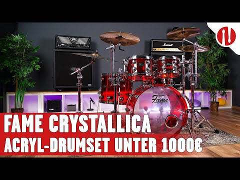 Fame Crystallica Studio Set Red Acryl - Drum Shell Set image 7