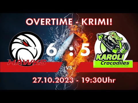 Eishockey - Landesliga Bayern -  ESC Hassfurt vs. ESV Waldkirchen 27.10.23  Endstand 6:5 n. OT